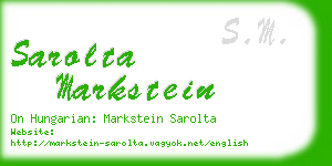sarolta markstein business card